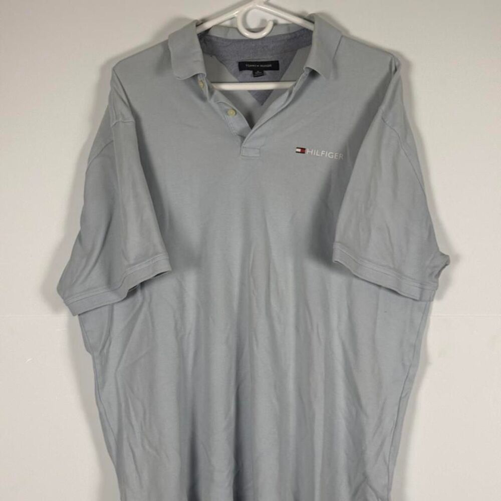 Tommy-hilfiger Men's Grey and Blue Polo-shirts